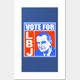 VOTE FOR LBJ Posters and Art